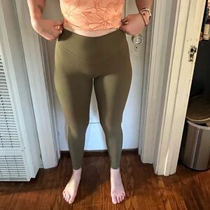 Olive green balance athletica (now vitality) cloud leggings